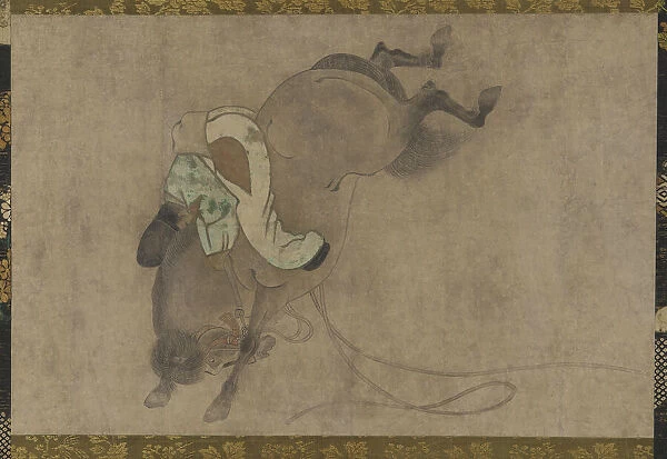 Horse and Rider, Momoyama period, 1568-1615. Creator: Unknown