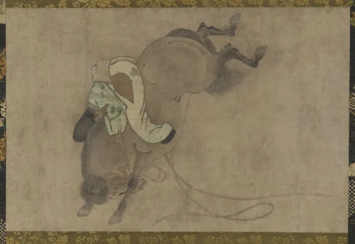 Framed Print : Horse and Rider, Momoyama period, 1568-1615. Creator: Unknown Framed Print : Horse and Rider, Momoyama period, 1568-1615. Creator: Unknown