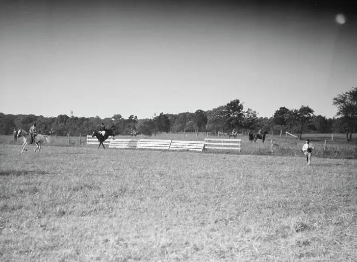 Framed Print : Horse show, East Hampton, Long Island. between 1933 and 1942. Creator: Arnold Genthe Framed Print : Horse show, East Hampton, Long Island. between 1933 and 1942. Creator: Arnold Genthe