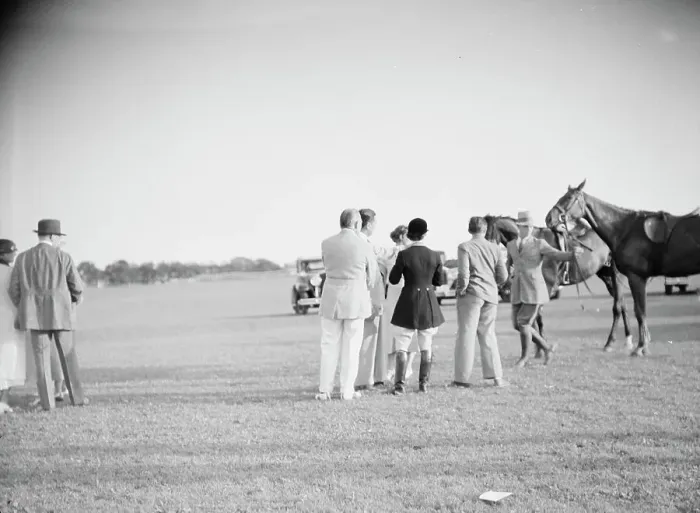 Framed Print : Horse show, East Hampton, Long Island. between 1933 and 1942. Creator: Arnold Genthe Framed Print : Horse show, East Hampton, Long Island. between 1933 and 1942. Creator: Arnold Genthe