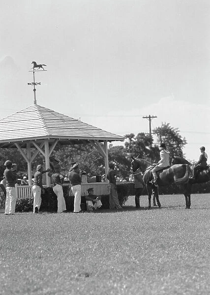 Horse show or show jumping event, between 1911 and 1942. Creator: Arnold Genthe