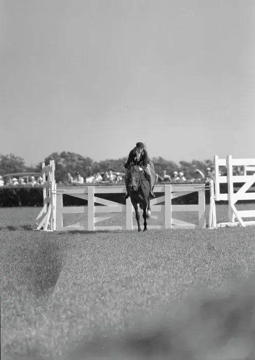 Framed Print : Horse show or show jumping event, between 1911 and 1942. Creator: Arnold Genthe Framed Print : Horse show or show jumping event, between 1911 and 1942. Creator: Arnold Genthe