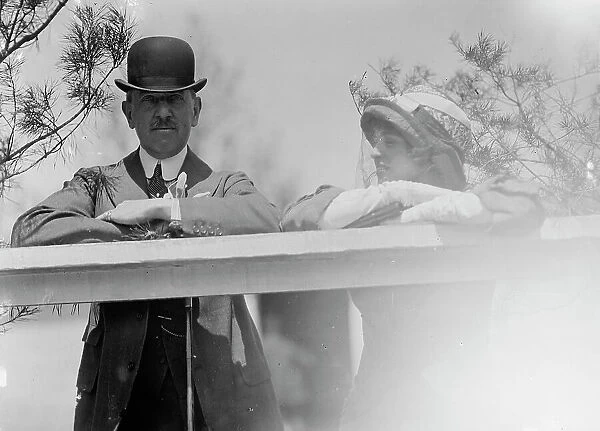 Horse Shows - Mr. J. Low Harriman And Miss Rasmussen, 1912. Creator: Harris & Ewing. Horse Shows - Mr. J. Low Harriman And Miss Rasmussen, 1912. Creator: Harris & Ewing