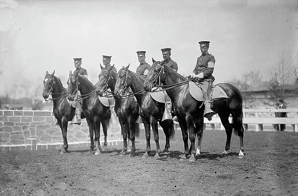 Horse Shows - U.S. Cavalry, 1911. Creator: Harris & Ewing. Horse Shows - U.S. Cavalry, 1911. Creator: Harris & Ewing