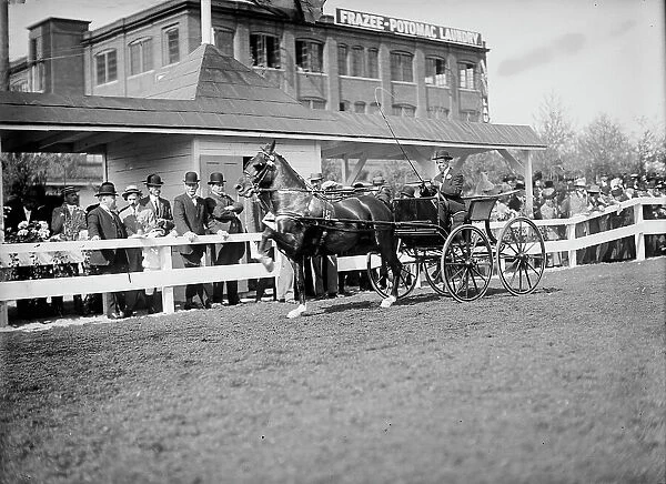 Horse Shows...Gen. Allen And Secretary Dickinson Standing Back of Fence... 1911. Creator: Harris & Ewing. Horse Shows...Gen. Allen And Secretary Dickinson Standing Back of Fence... 1911. Creator: Harris & Ewing