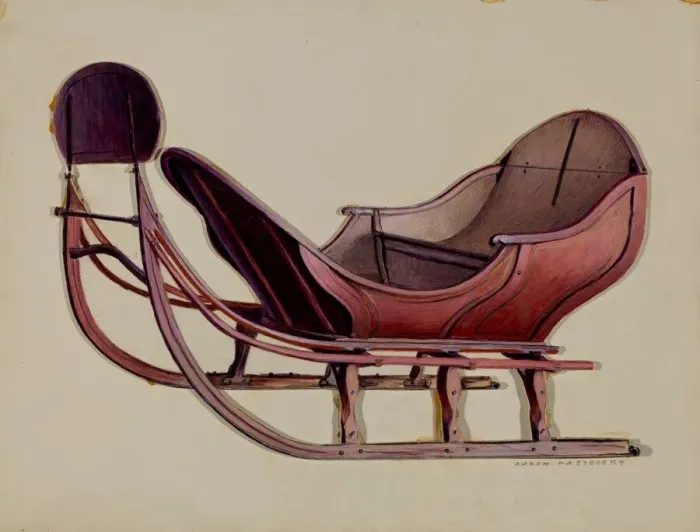 Framed Print : One Horse Sleigh, c. 1936. Creator: Aaron Fastovsky Framed Print : One Horse Sleigh, c. 1936. Creator: Aaron Fastovsky