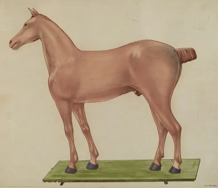 Framed Print : Horse Statue, c. 1937. Creator: Alf Bruseth Framed Print : Horse Statue, c. 1937. Creator: Alf Bruseth
