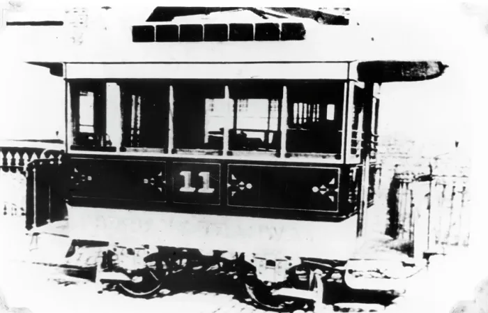 Framed Print : Horse Tram, c1890s. Creator: Unknown Framed Print : Horse Tram, c1890s. Creator: Unknown