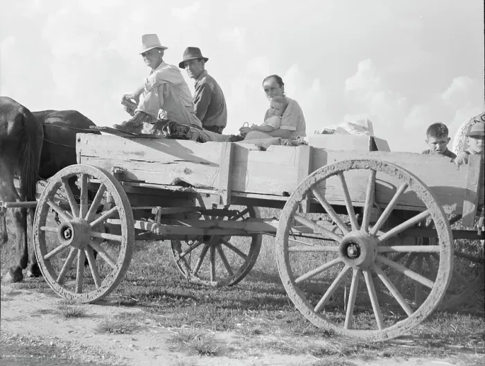Framed Print : Horse and wagon is still a common means of transportation... Southeast Missouri Farms, 1938. Creator: Dorothea Lange Framed Print : Horse and wagon is still a common means of transportation... Southeast Missouri Farms, 1938. Creator: Dorothea Lange