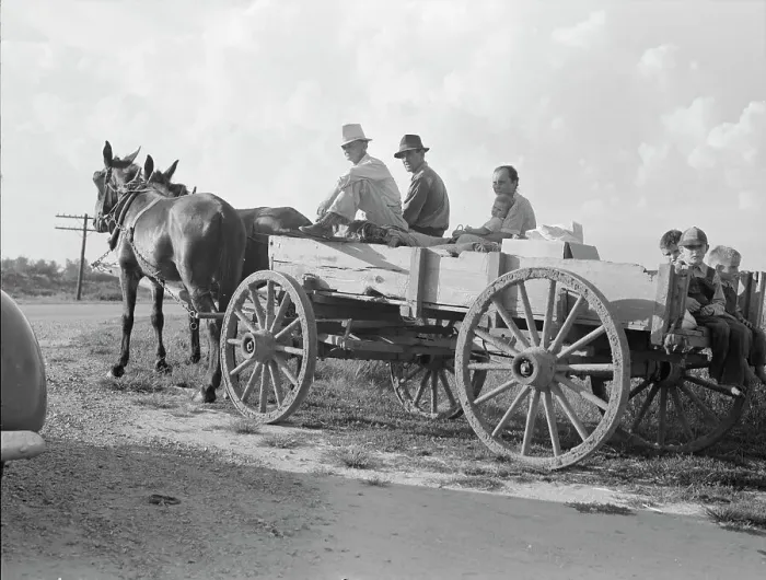 Framed Print : Horse and wagon is still a common means of transportation... Southeast Missouri Farms, 1938. Creator: Dorothea Lange Framed Print : Horse and wagon is still a common means of transportation... Southeast Missouri Farms, 1938. Creator: Dorothea Lange