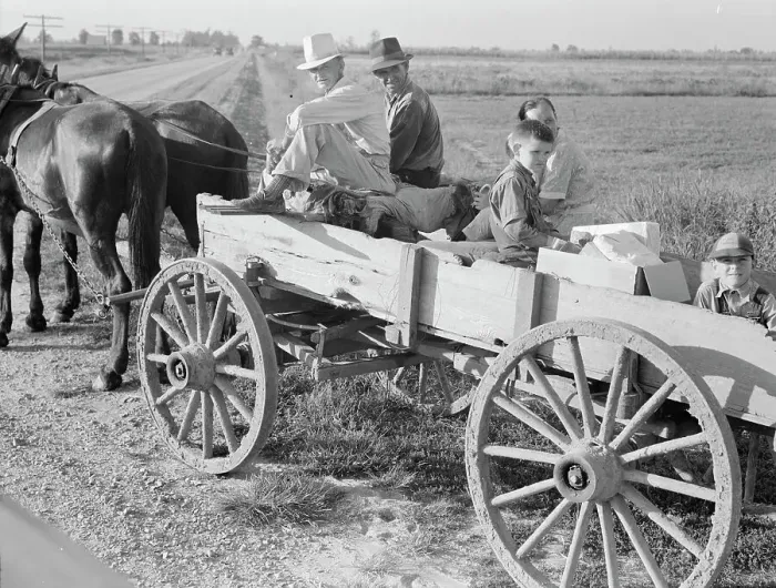 Framed Print : Horse and wagon is still a common means of transportation... Southeast Missouri Farms, 1938. Creator: Dorothea Lange Framed Print : Horse and wagon is still a common means of transportation... Southeast Missouri Farms, 1938. Creator: Dorothea Lange