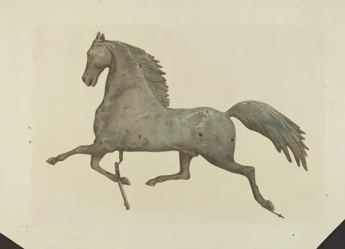 Framed Print : Horse Weather Vane, 1935  /  1942. Creator: Unknown