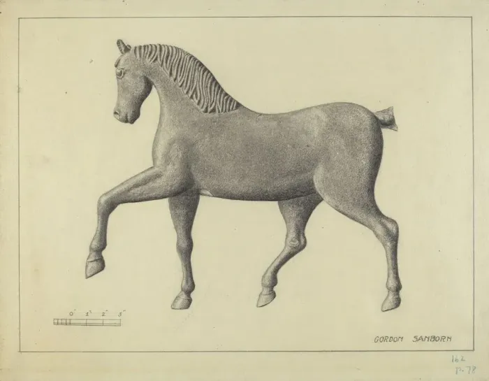 Framed Print : Horse Weather Vane, c. 1937. Creator: Gordon Sanborn Framed Print : Horse Weather Vane, c. 1937. Creator: Gordon Sanborn