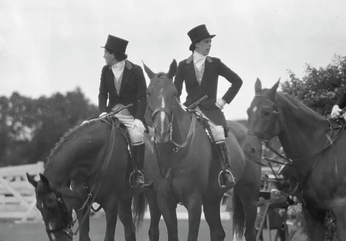 Framed Print : Horse show in Westport, Connecticut, between 1911 and 1942. Creator: Arnold Genthe Framed Print : Horse show in Westport, Connecticut, between 1911 and 1942. Creator: Arnold Genthe