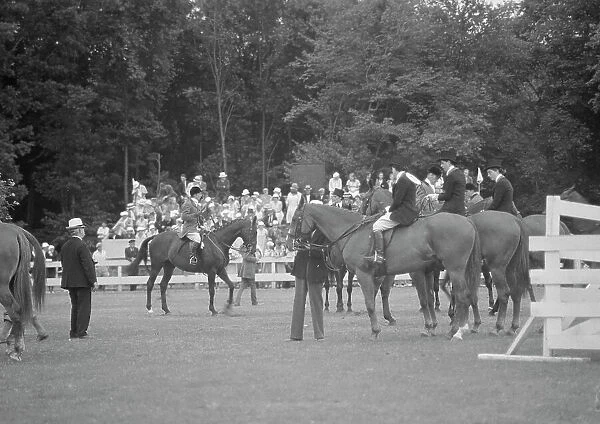 Horse show in Westport, Connecticut, between 1911 and 1942. Creator: Arnold Genthe