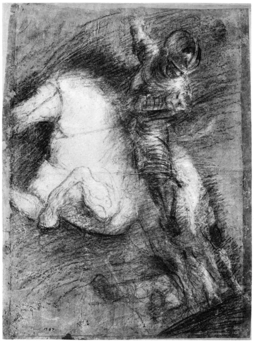 Framed Print : Horseman for the Battle of Cadore, c1525, (1937). Artist: Titian Framed Print : Horseman for the Battle of Cadore, c1525, (1937). Artist: Titian