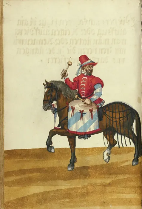 Framed Print : A Horseman with a Drum, about 1560-1570. Creator: Unknown Framed Print : A Horseman with a Drum, about 1560-1570. Creator: Unknown