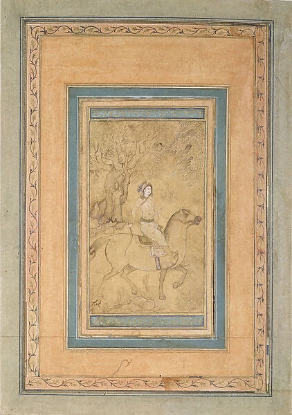 Horseman in a Landscape, Mid of 17th cen Artist: Iranian master