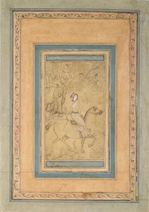 Framed Print : Horseman in a Landscape, Mid of 17th cen Artist: Iranian master Framed Print : Horseman in a Landscape, Mid of 17th cen Artist: Iranian master