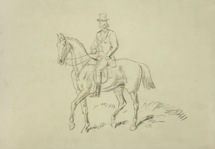 Framed Print : Horseman, n. d. Creator: Hablot Knight Browne Framed Print : Horseman, n. d. Creator: Hablot Knight Browne