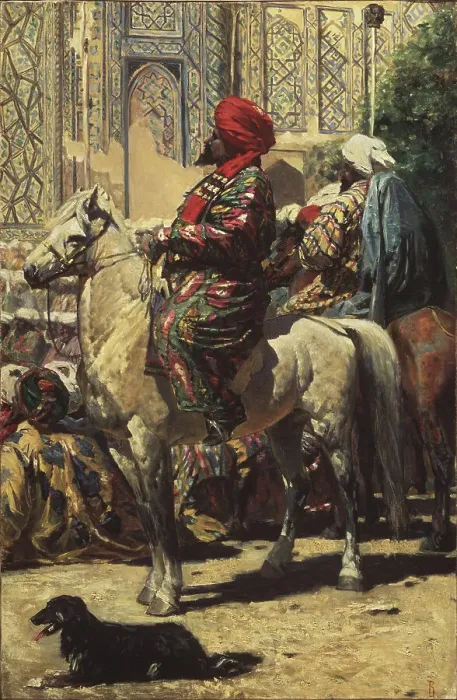 Framed Print : A horseman in Samarkand, 1872. Artist: Vereshchagin, Vasili Vasilyevich (1842-1904) Framed Print : A horseman in Samarkand, 1872. Artist: Vereshchagin, Vasili Vasilyevich (1842-1904)
