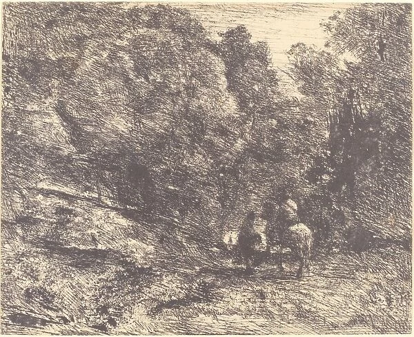 Horseman and Vagabond in the Forest (Le Cavalier en foret et le pieton), 1854