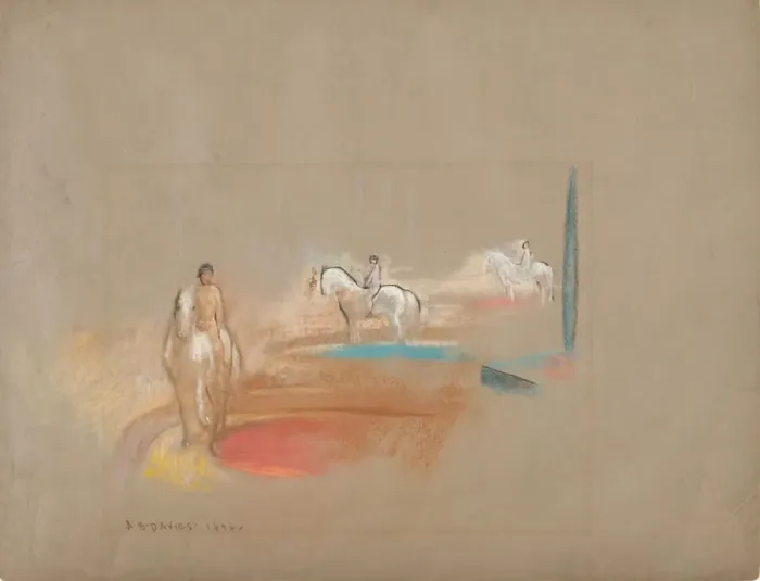 Framed Print : Three Horsemen, 1896. Creator: Arthur Davies