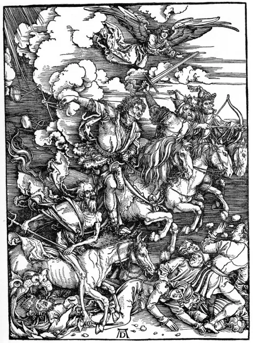 Framed Print : The Four Horsemen of the Apocalypse, 1498, (1936). Artist: Albrecht Durer