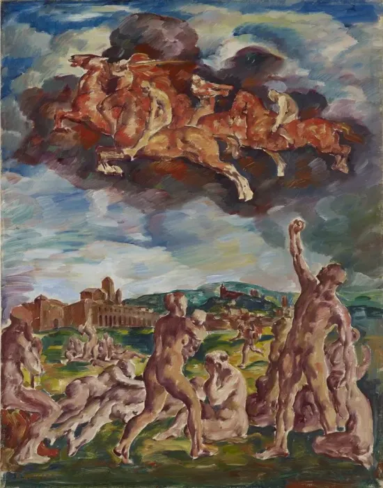 Framed Print : The Horsemen of the Apocalypse, 1917. Artist: Deusser, August (1870-1942) Framed Print : The Horsemen of the Apocalypse, 1917. Artist: Deusser, August (1870-1942)