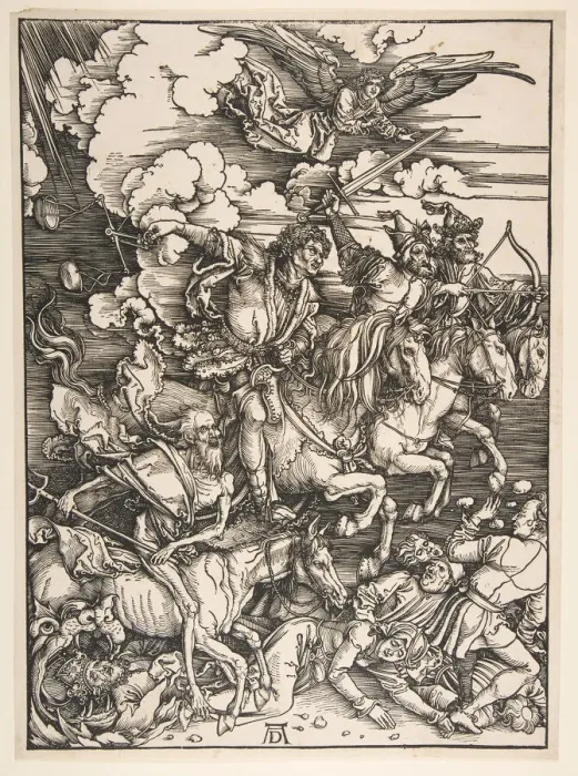 Framed Print : Four Horsemen of the Apocalypse, ca. 1497 / 1498. Creator: Albrecht Durer Framed Print : Four Horsemen of the Apocalypse, ca. 1497 / 1498. Creator: Albrecht Durer