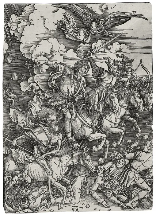 Framed Print : The Four Horsemen of the Apocalypse, ca 1498. Artist: Durer, Albrecht (1471-1528) Framed Print : The Four Horsemen of the Apocalypse, ca 1498. Artist: Durer, Albrecht (1471-1528)