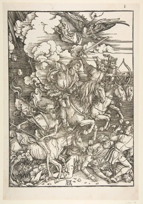 Framed Print : The Four Horsemen, from The Apocalypse, Latin Edition, 1511, ca. 1511 Framed Print : The Four Horsemen, from The Apocalypse, Latin Edition, 1511, ca. 1511