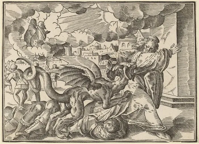Framed Print : The Four Horsemen of the Apocalypse, published 1630. Creator: Christoph Maurer Framed Print : The Four Horsemen of the Apocalypse, published 1630. Creator: Christoph Maurer