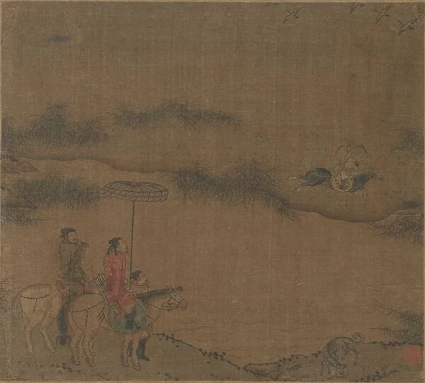 Three Horsemen Hunting Wild Geese, 960-1279. Creator: Unknown