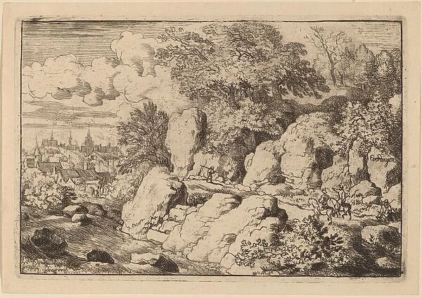 Two Horsemen on a Rocky Path, probably c. 1645  /  1656. Creator: Allart van Everdingen