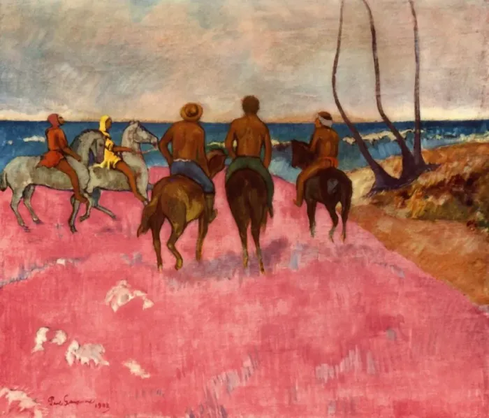 Framed Print : Horsemen on the Shore, 1902, (1937). Creator: Paul Gauguin Framed Print : Horsemen on the Shore, 1902, (1937). Creator: Paul Gauguin