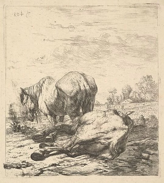 The Two Horses, 17th century. Creator: Karel Du Jardin