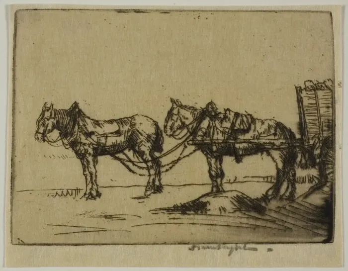 Framed Print : Two Horses, 1906. Creator: Donald Shaw MacLaughlan Framed Print : Two Horses, 1906. Creator: Donald Shaw MacLaughlan