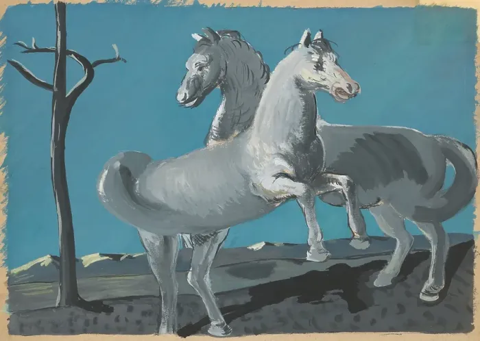 Framed Print : Horses, 1936-1937. Creator: Cyprian Majernik Framed Print : Horses, 1936-1937. Creator: Cyprian Majernik