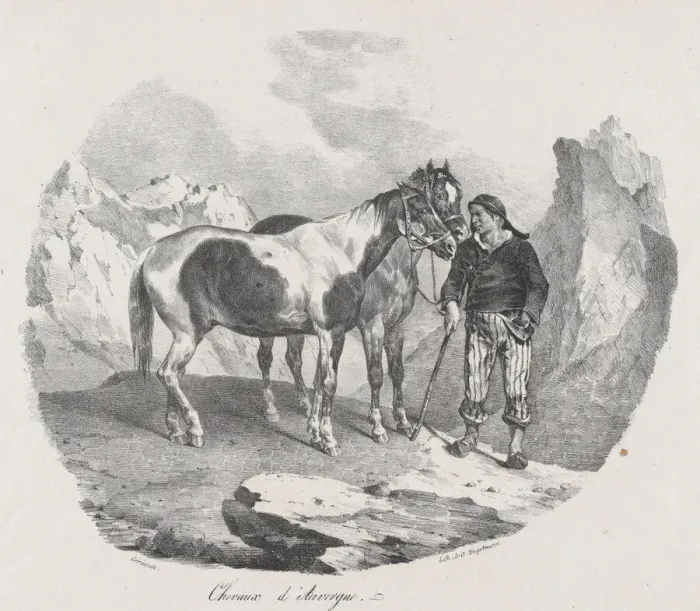 Framed Print : Horses of Auvergne, 1822. Creator: Theodore Gericault Framed Print : Horses of Auvergne, 1822. Creator: Theodore Gericault