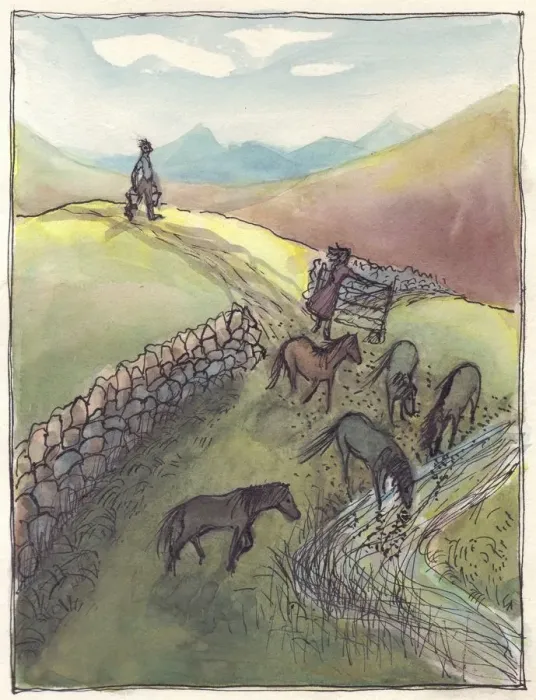 Framed Print : Horses drinking, 1952. Creator: Shirley Markham Framed Print : Horses drinking, 1952. Creator: Shirley Markham