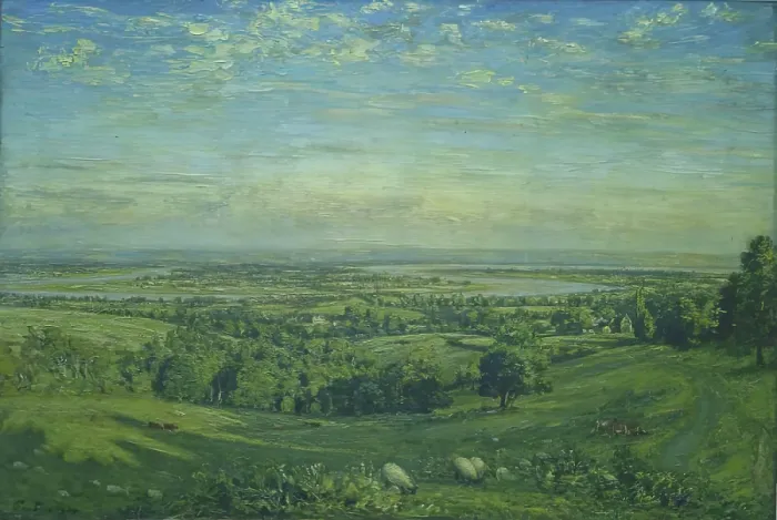 Framed Print : The Horseshoe Bend of the Severn, 1909. Creator: Philip Wilson Steer Framed Print : The Horseshoe Bend of the Severn, 1909. Creator: Philip Wilson Steer