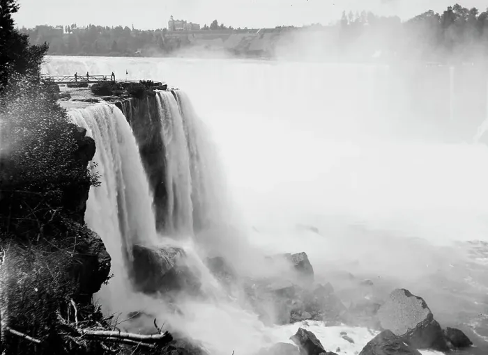 Framed Print : Horseshoe Falls from Goat Island, Niagara, between 1880 and 1897. Creator: William H. Jackson Framed Print : Horseshoe Falls from Goat Island, Niagara, between 1880 and 1897. Creator: William H. Jackson