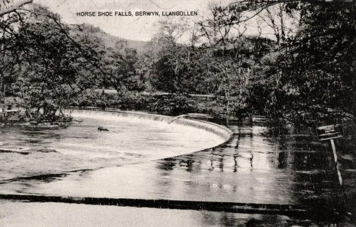 Framed Print : Horseshoe Falls on the River Dee, near Llangollen, Wales, early 20th century Framed Print : Horseshoe Falls on the River Dee, near Llangollen, Wales, early 20th century