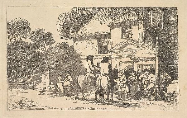The Three Horseshoes, a Roadside Inn, December 18, 1787. Creator: Thomas Rowlandson