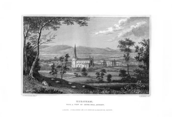 Framed Print : Horsham, West Sussex, England, 1829. Artist: J Rogers Framed Print : Horsham, West Sussex, England, 1829. Artist: J Rogers