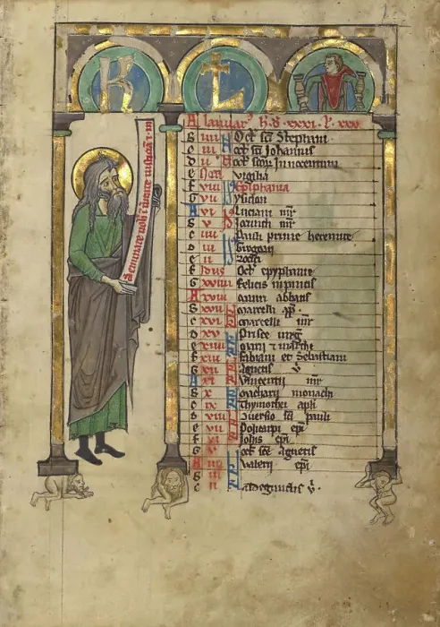 Framed Print : Hosea; Psalter, about 1240-1250. Creator: Unknown Framed Print : Hosea; Psalter, about 1240-1250. Creator: Unknown