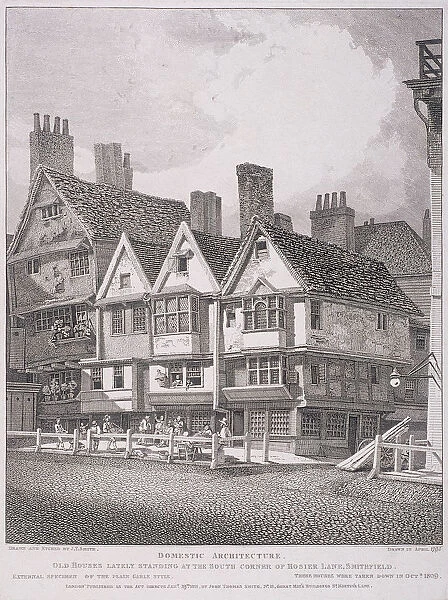 Hosier Lane, London, 1811. Artist: John Thomas Smith