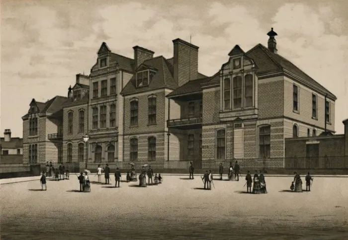 Framed Print : The Hospital, c1880. Creator: Unknown Framed Print : The Hospital, c1880. Creator: Unknown