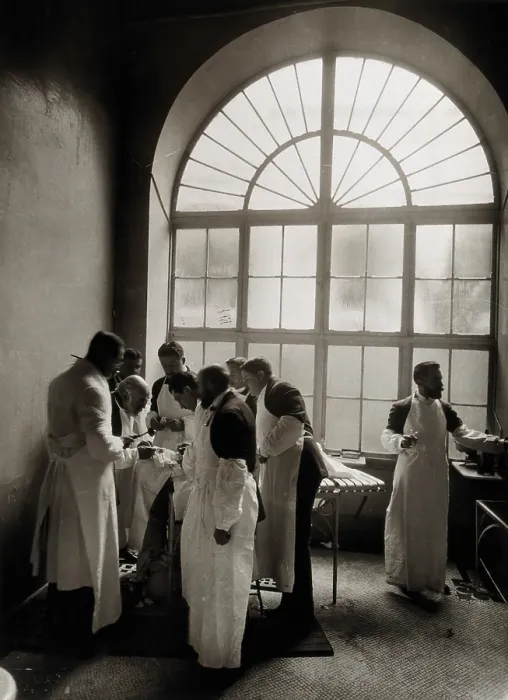 Framed Print : Hospital de la Santa Cruz, Barcelona: Dr Esquerdo's clinic, c1900. Creator: Unknown. Hospital de la Santa Cruz, Barcelona: Dr Esquerdo's clinic, c1900. Creator: Unknown Framed Print : Hospital de la Santa Cruz, Barcelona: Dr Esquerdo's clinic, c1900. Creator: Unknown. Hospital de la Santa Cruz, Barcelona: Dr Esquerdo's clinic, c1900. Creator: Unknown
